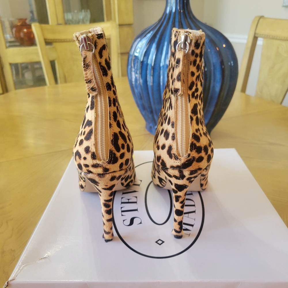 Steve Madden Animal Print Heeled Boots - Picture 2 of 4